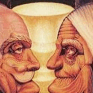 How many peopIe do you see in this optical iIIusion? Their faces will reveal a lot about yourself