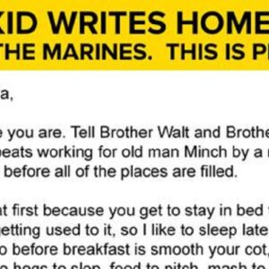 Farm Kid Writes Home After Joining The Marines. This Is Priceless.