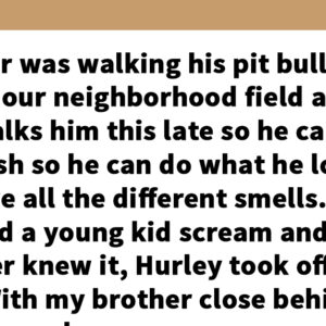 Owner lets his pit bull off leash, hear a scream and starts running
