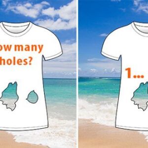 Only One In Seven People Can Get This Right – How Many Holes Are In This T-Shirt?