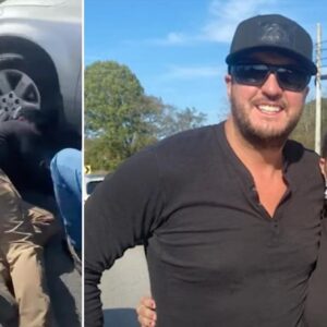 Luke Bryan Stops To Help Stranded Mom On The Side Of The Road