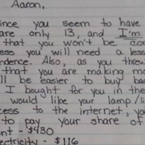 Mother’s Epic Note To “Independent” Son Goes Viral