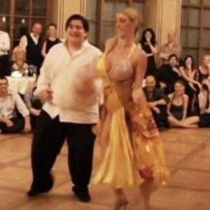 People start laughing when heavy-set dancer comes to stage, but as he starts to dance, everyone drops their jaws