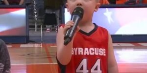 3-Year-Old Fearlessly Sings National Anthem In Front Of A Crowd