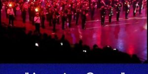 “Amazing Grace” performed by 200 bagpipes brings audience to tears
