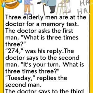 What’s Three Times Three?….Our sides were splitting 🤣🤣🤣 from laughter with this joke…