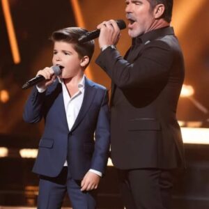 It was an unforgettable night, Simon Cowell and Son sing an Adorably Angelic Version of Dont Stop Believin