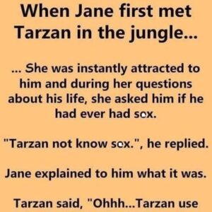 Dirty Joke – When Jane first met Tarzan in the jungle…