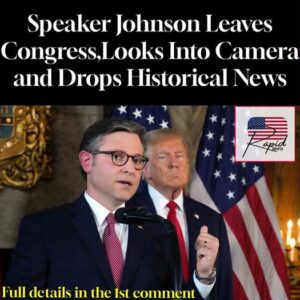 Speaker Johnson looked into the camera, dropped 6 words, and walked away.