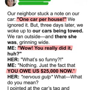 Our Neighbor Had Our Cars Towed