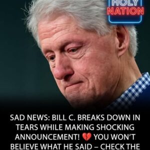 BILL CLINTON BREAKS DOWN DURING SHOCKING ANNOUNCEMENT