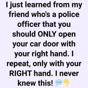 The Surprising Reason to Use Your Right Hand When Opening a Car Door