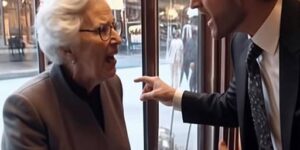 Manager Refused Shelter to an Elderly Woman in the Rain—The Next Day, He Was Speechless When She Returned… Sitting Beside the Owner