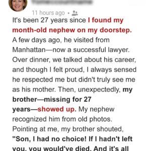 My Brother Left His Newborn Son in My Yard 27 Years Ago – Two Days Ago, He Returned and Blamed Me for It
