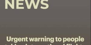 Urgent warning to