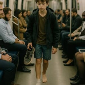 The Boy Stepped Onto the Train Barefoot — And Walked Away With More Than Just Shoes