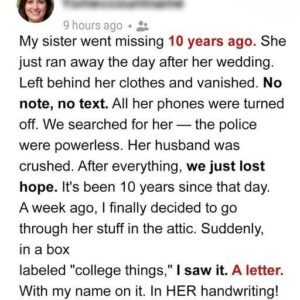 The Letter in the Attic: My Sister’s Wedding, Her Disappearance, and the Truth Ten Years Later