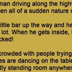 An Elderly Man Driving Along The Highway.