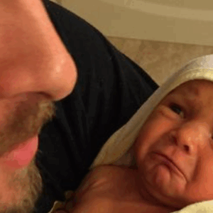 Dad posted a photo of his newborn daughter online and it saved her life