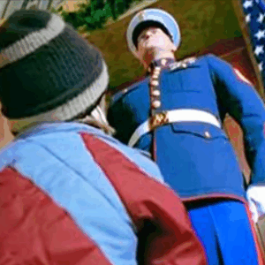 Marine Guard I gnores Little Boy, Then People Notice What He Does With His Left Hand.