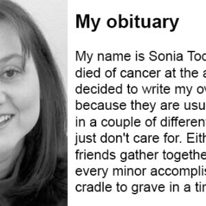 38-year-old woman wrote her own obituary, we aII need to read it