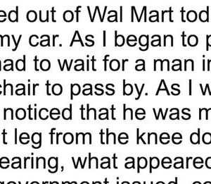 Woman Writes This Online After Finding A Disabled Veteran In The Parking Lot