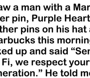 A Man posted this online after he approached a Marine veteran he did not know