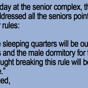 The New Manager Addressed All The Seniors.