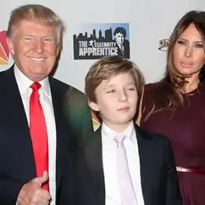 The most recent photo of Barron Trump towering over his father Donald Trump has people talking