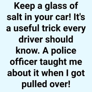 Why Drivers Are Putting Salt in a Glass Inside Their Cars—The Reason May Surprise You