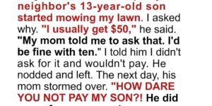 My Neighbor Sent Her Kid to Mow My Lawn Without Asking & Then Demanded I Pay $50 – I Gave Her a Reality Check