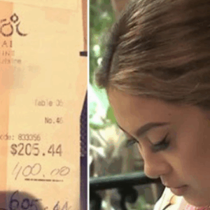 Strangers leave young waitress a $400 tip . Next day they come back to the restaurant