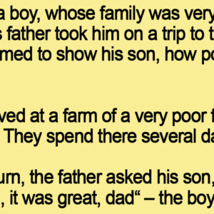 Father Teaches Son True Values Of Life.