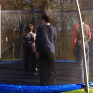 Boys On Trampoline Suddenly Freeze, Then Mother Hears Unmistakable Sound And Realizes Why
